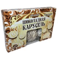 Зефир "Русские традиции" Шоколадная карусель 180г Русские традиции